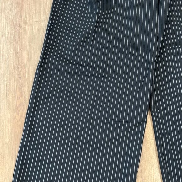 Commense Black White Pinstripe Wide Leg Trousers Size XL - Picture 4 of 7